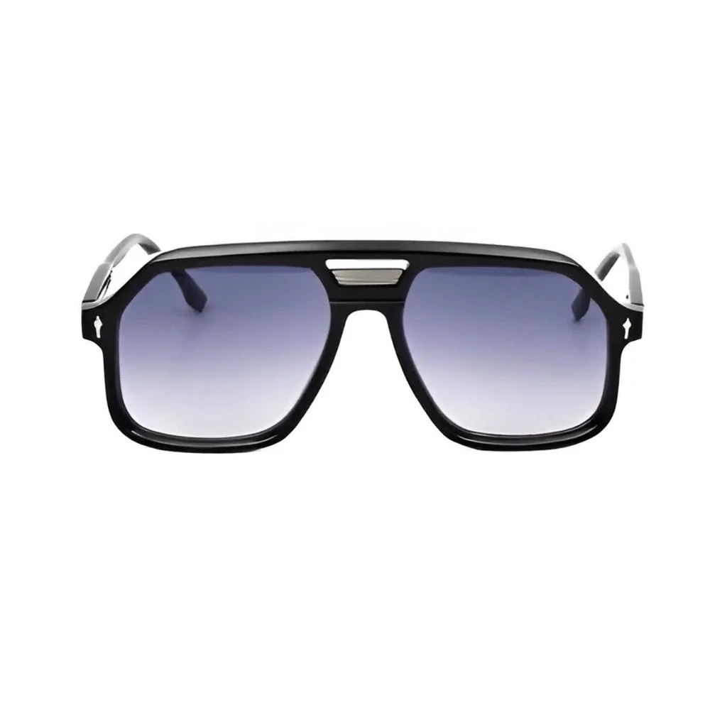 Mens Oversized Square Hip Hop Sunglasses Black Frame Gradient Lens‎ Lentes Gafas